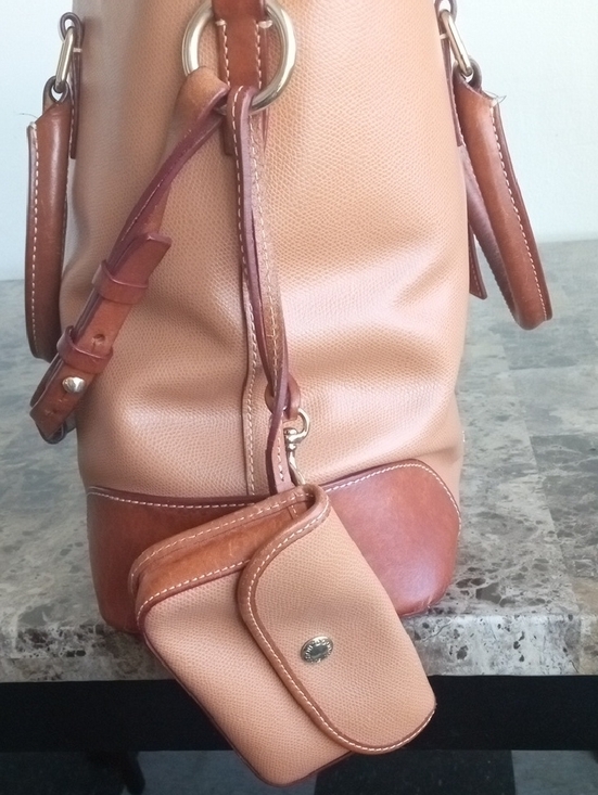 Dooney & Bourke Tan and Brown Pebbled Leather Tote - Picture 6 of 12